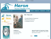 Tablet Screenshot of heronhomehealthcare.com